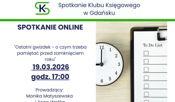 Spotkanie online Klubu Księgowego w Gdańsku