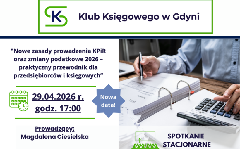 Spotkanie Stacjonarne Klubu Księgowego w Gdyni 29.04.2026