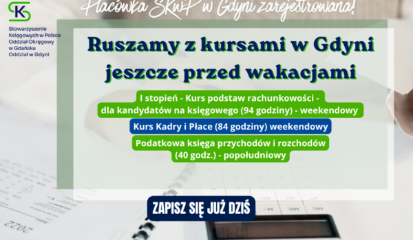 Kursy w Gdyni jeszcze przed wakacjami!