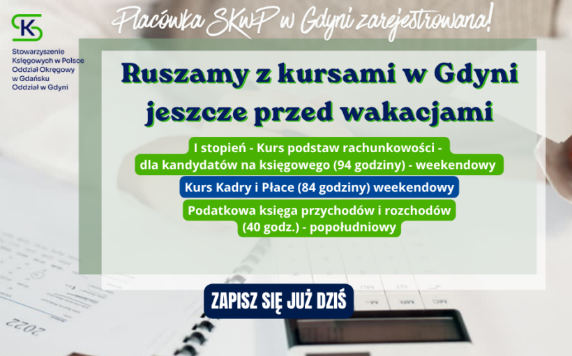 Kursy w Gdyni jeszcze przed wakacjami!